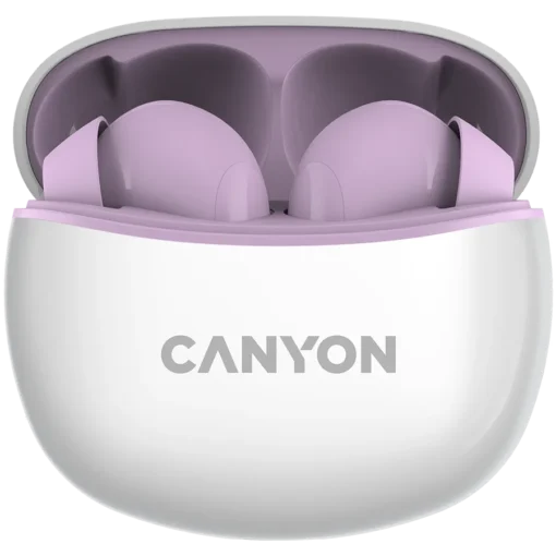 Bluetooth слушалки CANYON headset TWS-5 Purple