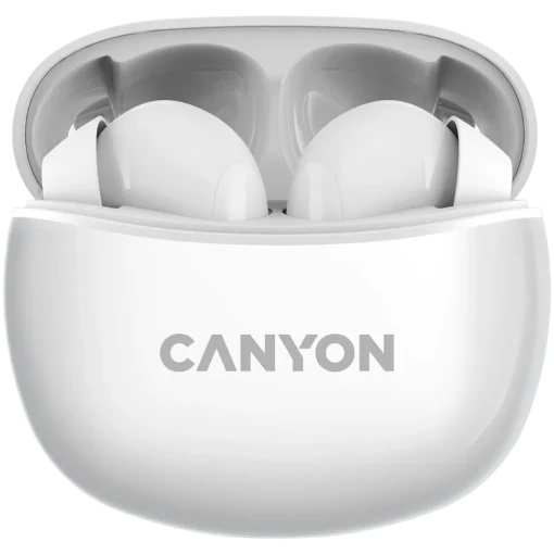 Bluetooth слушалки CANYON headset TWS-5 White