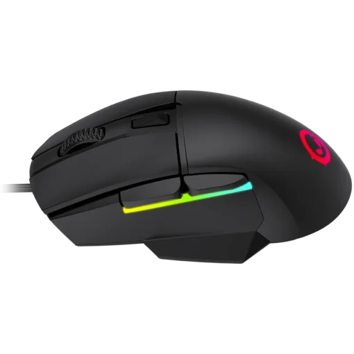 Геймърска мишка LORGAR Jetter 357, gaming mouse, Optical Gaming Mouse with 6 programmable buttons, Pixart ATG4090 sensor, DPI can be up to 8000, 30 million times key life, 1.8m PVC USB cable, Matt UV coating and RGB lights with 4 LED flowing mode, si - Image 12