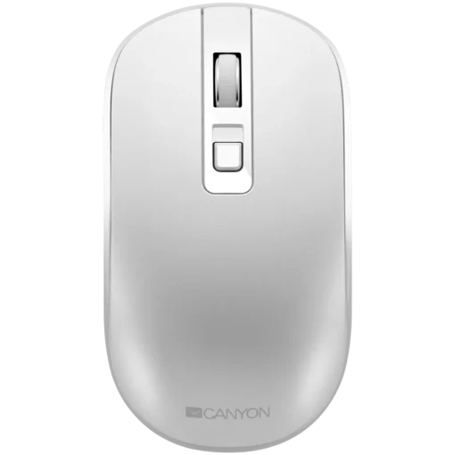 Безжична мишка CANYON mouse MW-18 EU Wireless Charge Pearl White