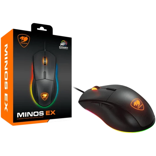 Геймърска мишка COUGAR Minos EX, Gaming Mouse, PAW3309 Optical gaming sensor, RGB Lightning, 6400 DPI, 1000Hz Poling rate, 20M gaming switches, 1.8m Cable length, 89g. - Image 14