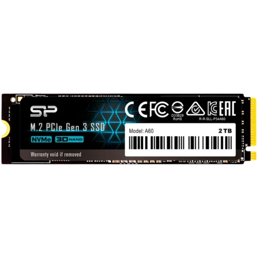 SSD диск Silicon Power Ace - A60 2TB SSD PCIe Gen 3x4 PCIe Gen3 x 4 & NVMe 1.3 SLC Cache HMB - Max 2200/1600