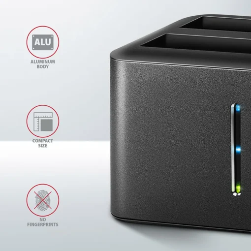 Докинг станция за твърд диск AXAGON ADSA-D25 USB 3.2 Gen 1 - 2x SATA 6G 2.5" SSD/HDD CLONE DUAL MINI dock - Image 17