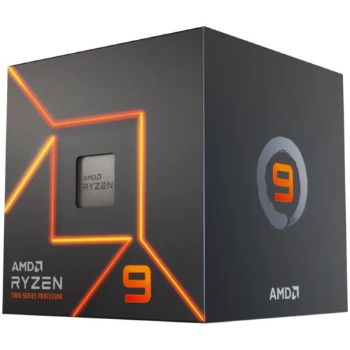 Процесор AMD CPU Desktop Ryzen 9 12C/24T 7900 (5.4GHz Max Boost76MB65WAM5) box with Radeon Graphics and Wraith Prism