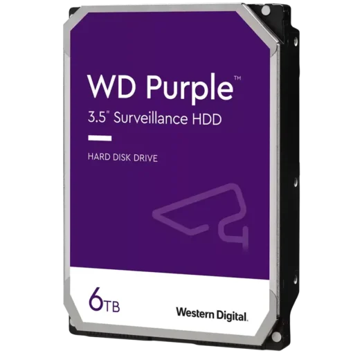 Хард диск HDD Video Surveillance WD Purple 6TB CMR 3.5 256MB SATA 6Gbps TBW: 180