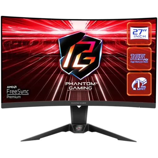 Монитор Asrock Curved Gaming Monitor 27" QHD(2560x1440) 1500R VA AG 165 Hz 110% sRGB 4000:1 550 cd/m² 178º/178º 1ms (MPR