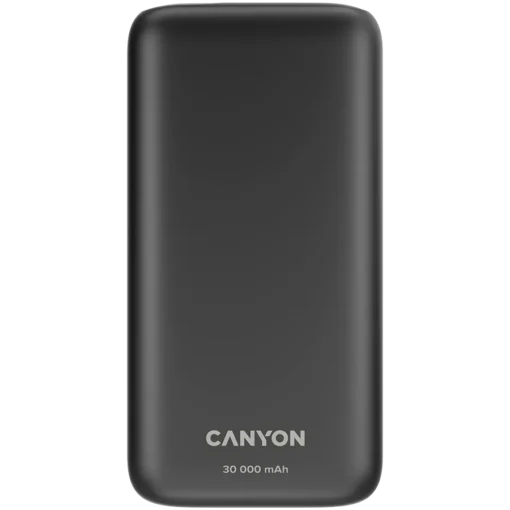 Външна батерия CANYON power bank PB-301 LED 30000 mAh PD 20W QC 3.0 Black