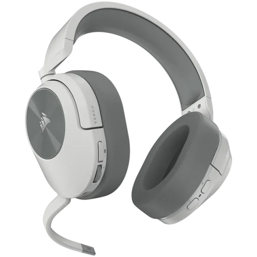 Геймърски слушалки Corsair HS55 Wireless Headset, White - Image 14