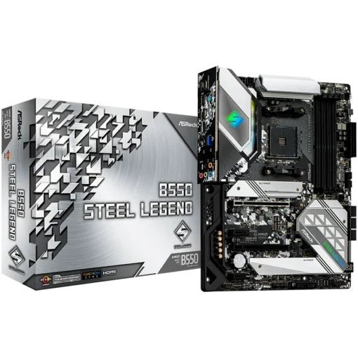 Дънна платка ASROCK Main Board Desktop B550 STEEL LEGEND (AM4 B550 4x DDR4 1x PCIe 4.0 x16 1x PCIe 3.0 x16 2x PCIe 3.0 x