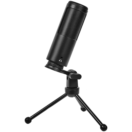 Геймърски микрофон LORGAR Voicer 521, Gaming Microphone, Black, USB condenser mic with Volume Knob, 3.5MM headphonejack, mute button and led indicator, package including 1x F5 Microphone, 1 x 2M type-C USB Cable, 1 xTripod Stand - Image 9