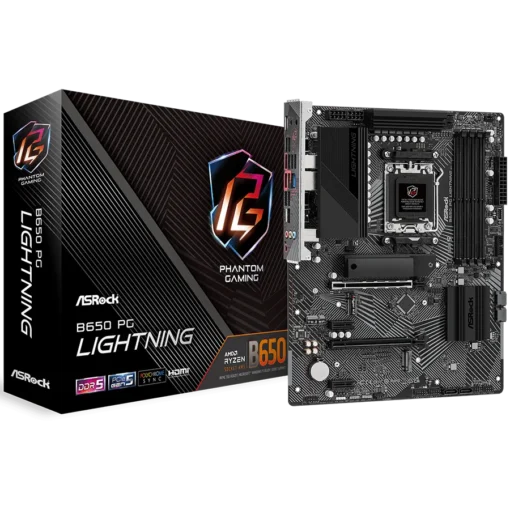 Дънна платка ASROCK MB Desktop B650 PG Lightning AM5 4x DDR5 1x PCIe 4.0 x16 2x PCIe 4.0 x1 1x Blazing M.2(PCIe Gen5x4)