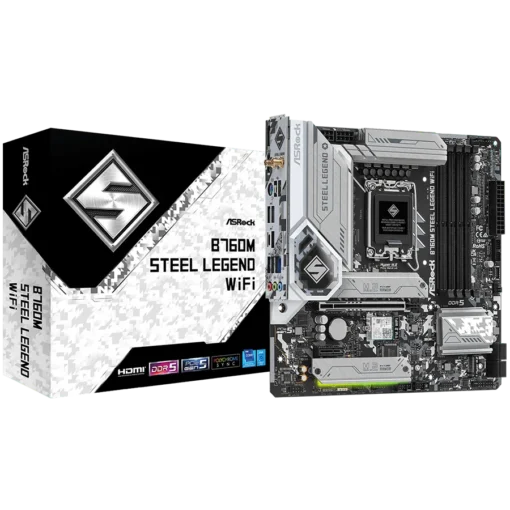 Дънна платка ASROCK MB Desktop B760M Steel Legend (S1700 4x DDR5 1x PCIe 5.0 x16 1x PCIe 4.0 x16 3x Hyper M.2 PCIe Gen4x