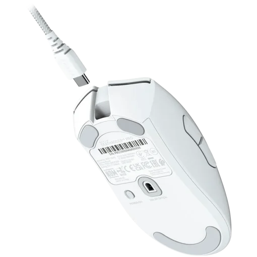 Геймърска мишка Razer DeathAdder V3 Pro - White Edition, Ergonomic Wireless Gaming Mouse, Speedflex Charging Cable USB Type C, 30000DPI, Optical Mouse Switches Gen-3, 63 g, Focus Pro 30K Optical Sensor - Image 11