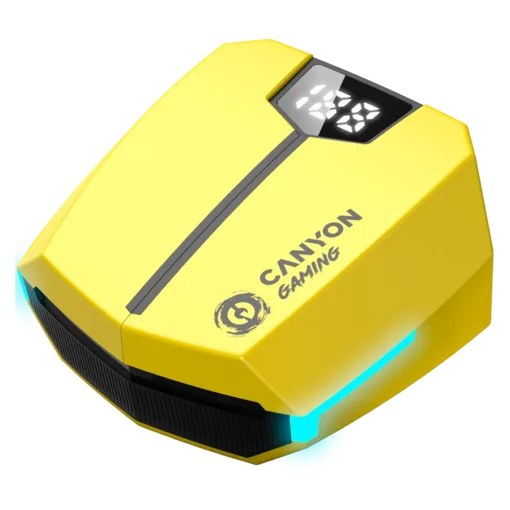 Bluetooth слушалки CANYON headset Doublebee GTWS-2 Gaming Yellow