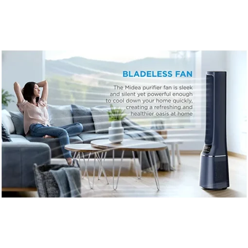 Вентилатор Bladeless Fan & air purifier, Smart WiFi, digital with IOT and remote, H13 HEPA filter, 10 speeds, wide oscillation, ION mode, up to 48 m2, timer, INTELLIGENT WIND, sleep mode, Led display - Image 8