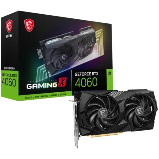 Видео карта MSI Video Card Nvidia GeForce RTX 4060 GAMING X 8G 8GB GDDR6 128bit Boost: 2595 MHz 3072 CUDA Cores PCIe 4.0