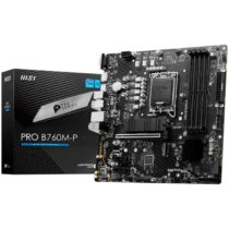 Дънна платка MSI PRO B760M-P mATX LGA 1700 Dual Channel DDR5 6800 1x PCIe x16 slots 2x M.2 slots 1x HDMI 1x DP 1x VGA 1x