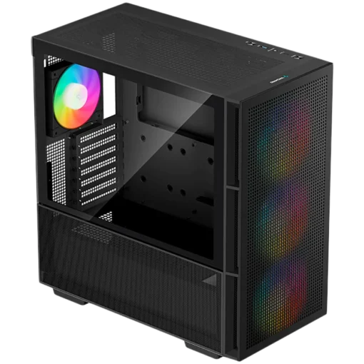 Кутия за компютър DeepCool CH560, Mid Tower, Mini-ITX/Micro-ATX/ATX/E-ATX, 1xUSB3.0, 1xType-C, 1xAudio, 3x140mm + 1x120mm Pre-Installed ARGB Fans, Tempered Glass, Mesh Panels, GPU Support Arm, Black, R-CH560-BKAPE4-G-1 - Image 9