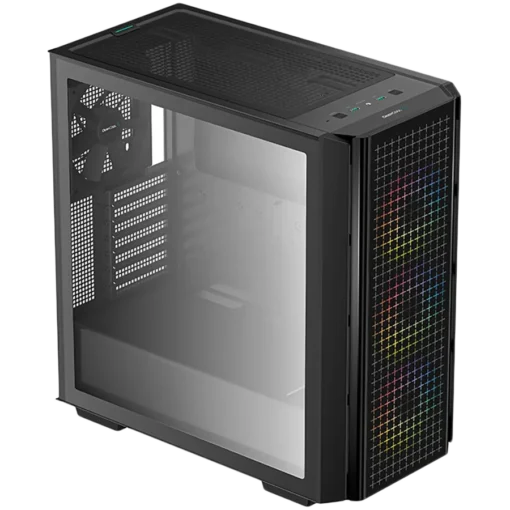 Кутия за компютър DeepCool CG540, Mid Tower, Mini-ITX/Micro-ATX/ATX/E-ATX, 2xUSB3.0, 1xAudio, 3x120mm Pre-Installed ARGB Fans + 1x140mm Black Fan, Tempered Glass, Mesh Panel, Black, R-CG540-BKAGE4-G-1 - Image 15