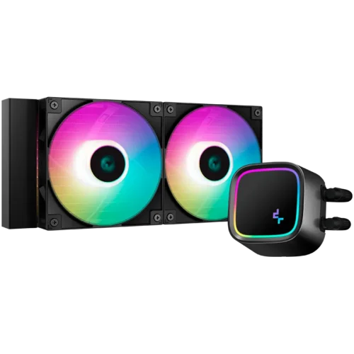 Охладител за процесор Охладител DeepCool LE520 240mm CPU Liquid Cooler 2x120mm ARGB PWM Fans Anti-Leak Technology ARGB P