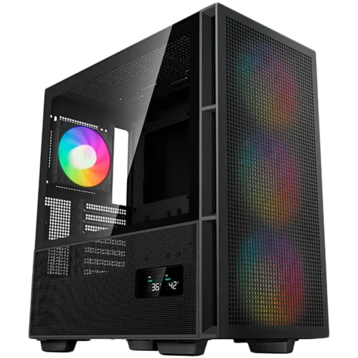 Кутия за компютър DeepCool CH560 Digital Mid Tower Mini-ITX/Micro-ATX/ATX/E-ATX 1xUSB3.0 1xType-C 1xAudio 3x140mm + 1x12