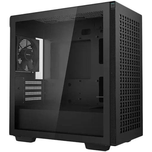 Кутия за компютър DeepCool CH370, Mid Tower, Mini-ITX/Micro-ATX, 2xUSB3.0, 1xAudio, 1x120mm Pre-Installed Black Fan, Tempered Glass, Mesh Panel, Black, R-CH370-BKNAM1-G-1 - Image 8