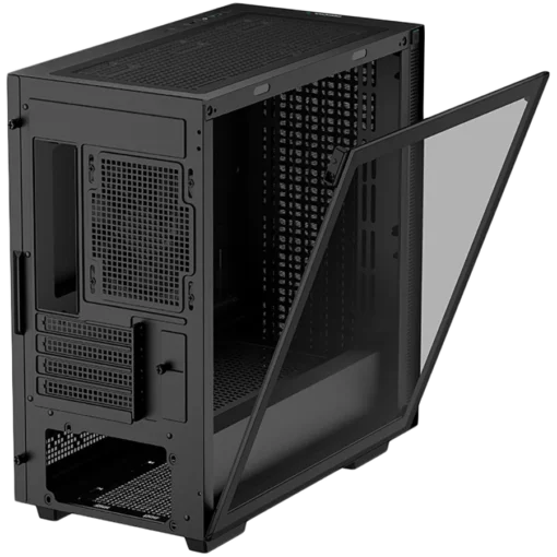 Кутия за компютър DeepCool CH370, Mid Tower, Mini-ITX/Micro-ATX, 2xUSB3.0, 1xAudio, 1x120mm Pre-Installed Black Fan, Tempered Glass, Mesh Panel, Black, R-CH370-BKNAM1-G-1 - Image 11