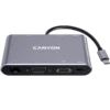 USB хъб CANYON hub DS-14 8in1 4k USB-C Dark Grey