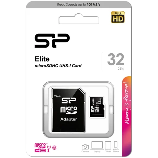 Карта памет Silicon Power Elite /class 10 32GB mSD Card UHS-1 (U1) R/W: up to 85/10 MB/s, ECC function, Shock/water/x-ray-proof, w/ adapter - Image 8