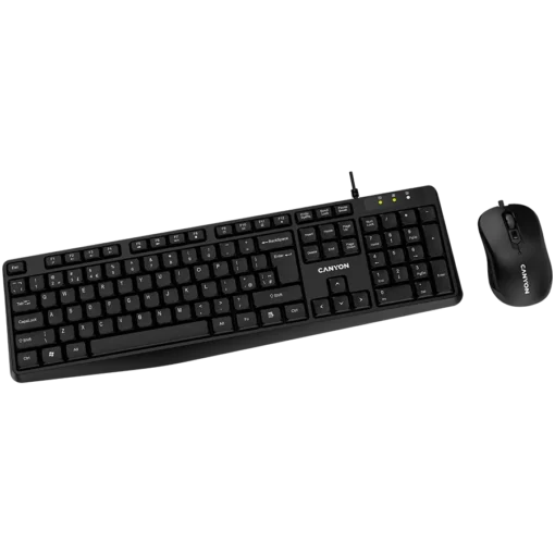 Клавиатура CANYON USB standard KB, water resistant BG layout bundle with optical 3D wired mice 1000DPI black - Image 6