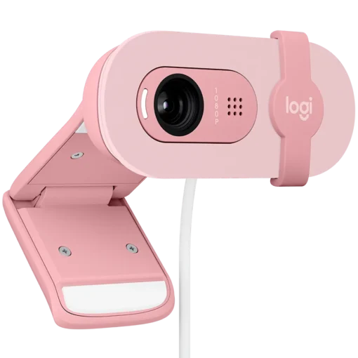 Уеб камера LOGITECH Brio 100 Full HD Webcam - ROSE - USB - Image 8