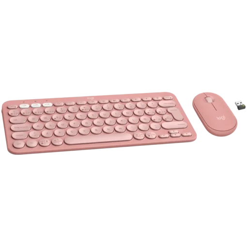 Клавиатура LOGITECH Pebble 2 Bluetooth Keyboard Combo - TONAL ROSE - US INTL