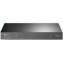 Kомутатор JetStream 8-Port Gigabit Smart PoE+ Switch with 2 SFP SlotsPORT: 8× Gigabit PoE Ports 2× Gigabit SFP SlotsSPEC