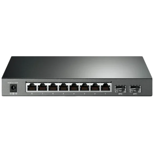 Kомутатор JetStream 8-Port Gigabit Smart PoE+ Switch with 2 SFP SlotsPORT: 8× Gigabit PoE Ports, 2× Gigabit SFP SlotsSPEC: 802.3af/at, 58 W PoE Power, Desktop Steel CaseFEATURE: Integration with Omada SDN Controller, 802.1Q VLAN, STP/RSTP/MSTP, etc. - Image 8