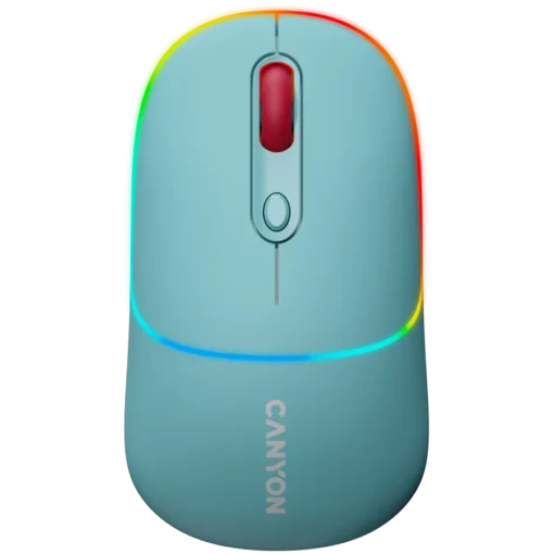 Безжична мишка CANYON mouse MW-22 Dual Band RGB Wireless Dark Cyan