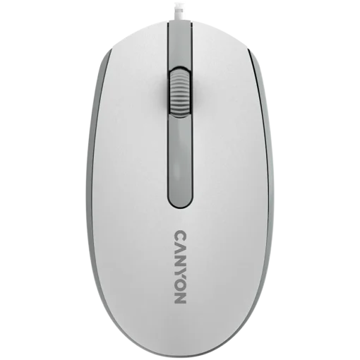 Мишка за компютър CANYON mouse M-10 Wired White Grey