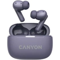 Bluetooth слушалки CANYON headset OnGo TWS-10 ANC+ENC Purple