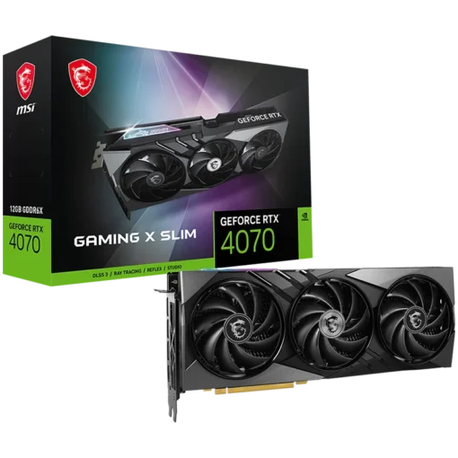 Видео карта MSI Video Card Nvidia RTX 4070 SUPER 12G GAMING X SLIM 12GB GDDR6X 192bit 21Gbps Memory speed Boost: 2640 MH