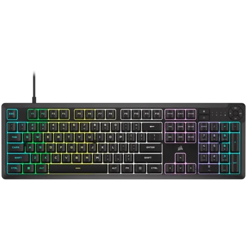 Геймърска клавиатура Corsair K55 CORE RGB Gaming Keyboard - Black Fully customizable ten-zone RGB backlight dedicated me