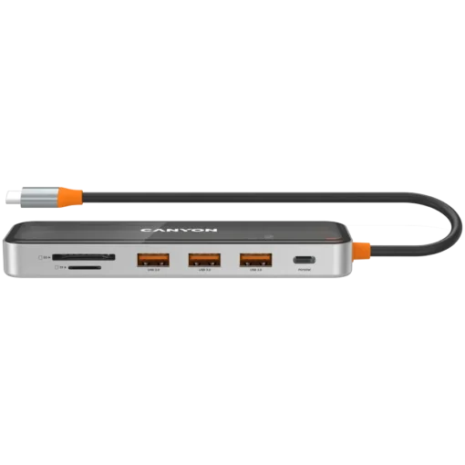 USB хъб CANYON hub DS-13 7in1 4k USB-C Transparent Space Grey - Image 10