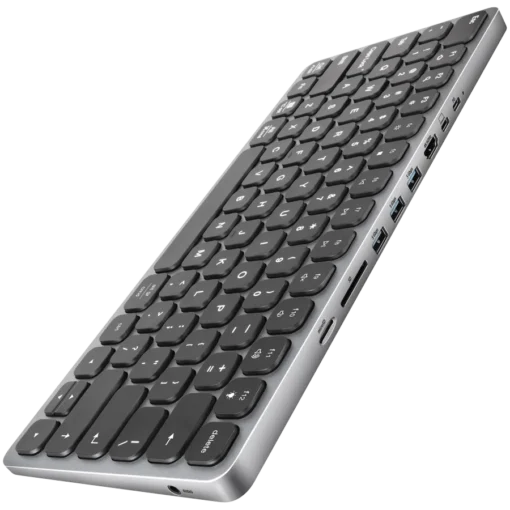 USB хъб AXAGON HMC-KB keyboard USB-C 5Gbps with HUB microSD/SD 3x USB-A HDMI 4K/60Hz PD 100W Audio US