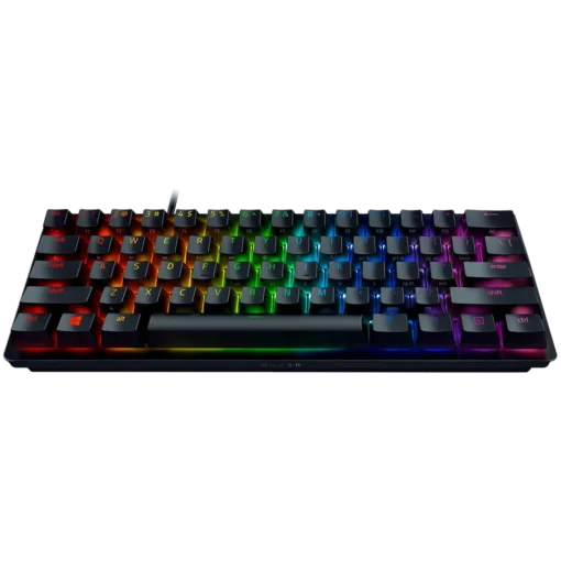 Геймърска клавиатура Huntsman V3 Pro Mini - US Layout, Gaming Keyboard, Analog Optical Switch Gen-2, 60% size, Razer Chroma™ RGB, Detachable Type C Cable, Doubleshot PBT Keycaps, 5052 Brushed Aluminum Alloy Top Case, Rapid Trigger Mode, Analog Input - Image 8