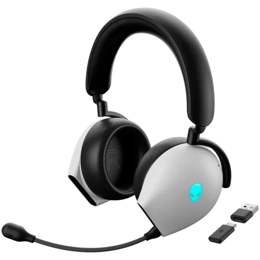 Геймърски слушалки Alienware Tri-Mode Wireless Gaming Headset AW920H (Lunar Light)