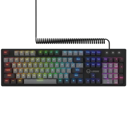 Геймърска клавиатура LORGAR Azar 514 Wired mechanical gaming keyboard RGB backlight 1680000 colour variations 18 modes k