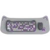 Клавиатура CANYON HSET-W6 EN Keyboard+Mouse Kitty Edition AAA+АА Wireless Violet