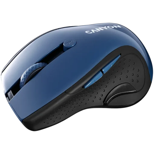 Безжична мишка CANYON 2.4Ghz wireless mouse, optical tracking - blue LED, 6 buttons, DPI 1000/1200/1600, Blue Gray pearl glossy - Image 14