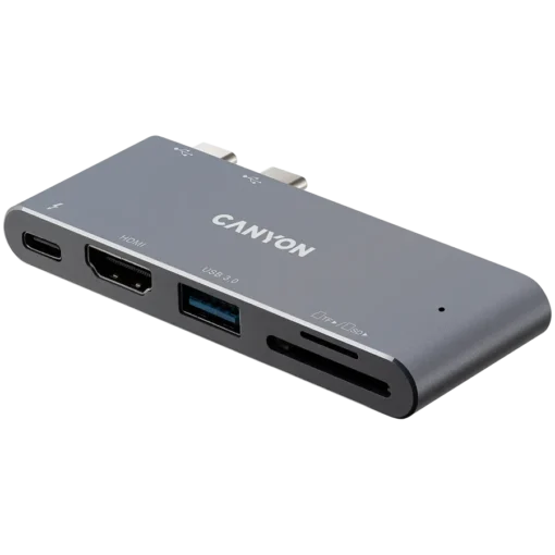 USB хъб CANYON hub DS-5 5in1 Thunderbolt 3 4k Space Grey - Image 8