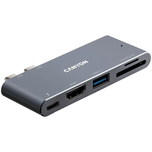 USB хъб CANYON hub DS-5 5in1 Thunderbolt 3 4k Space Grey - Image 9