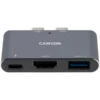 USB хъб CANYON hub DS-1 3in1 Thunderbolt 3 Space Grey