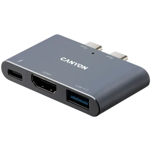 USB хъб CANYON hub DS-1 3in1 Thunderbolt 3 Space Grey - Image 12